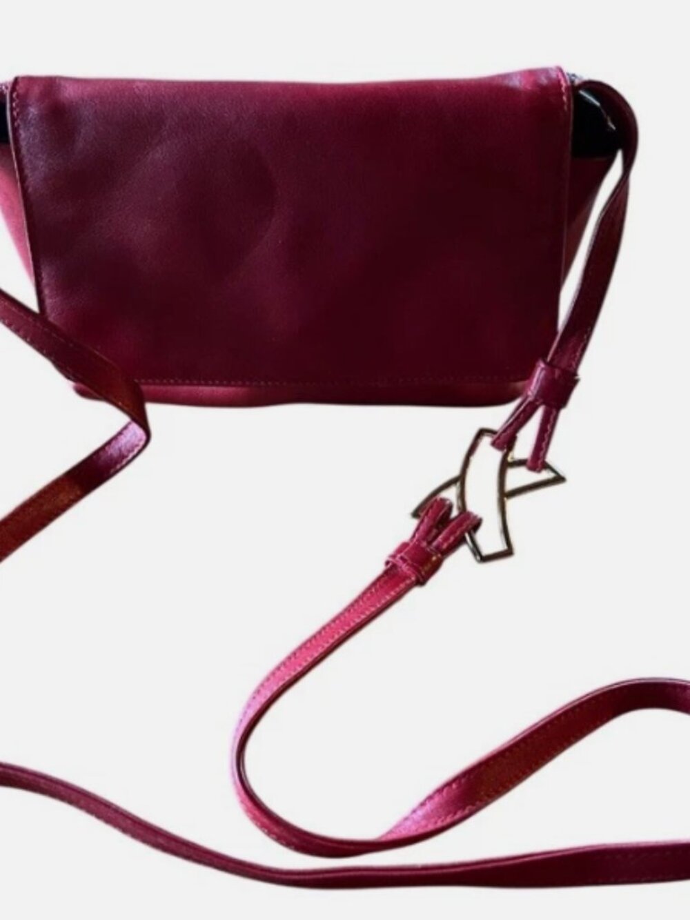 PALOMA PICASSO RED LEATHER CROSSBODY PURSE MADE IN ITALY SEE DES PLEASE
